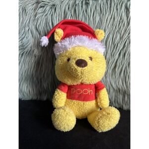 VTG Disney Baby Winnie The Pooh Christmas Plush Stuffed Toy Bear  14" Crinkle
